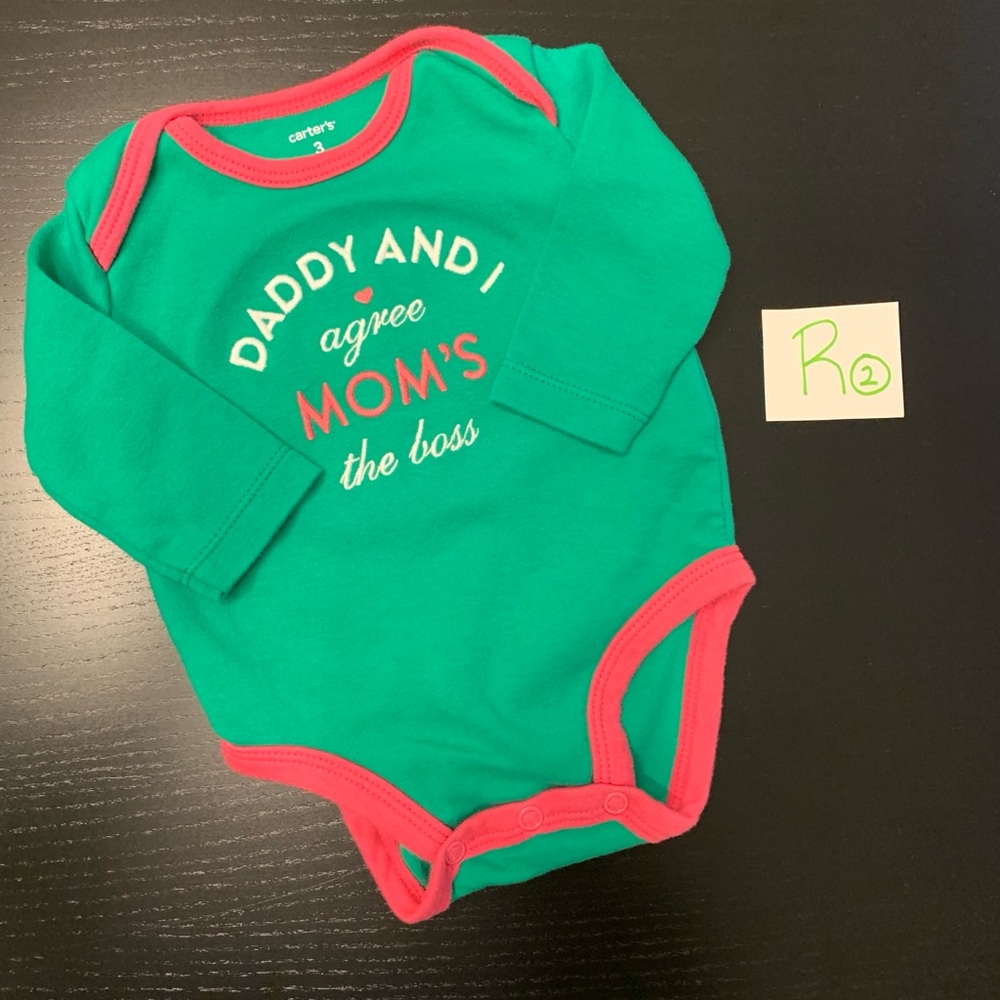 ⭐️2/$5.00⭐️- Carter’s 3m Long Sleeve Onesie